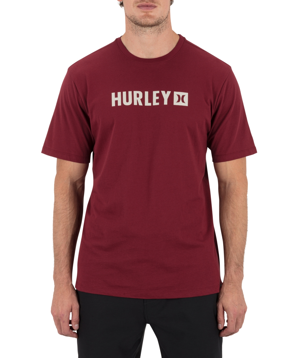 Hurley Men's The Box Short Sleeve T-Shirt - TRUE RED