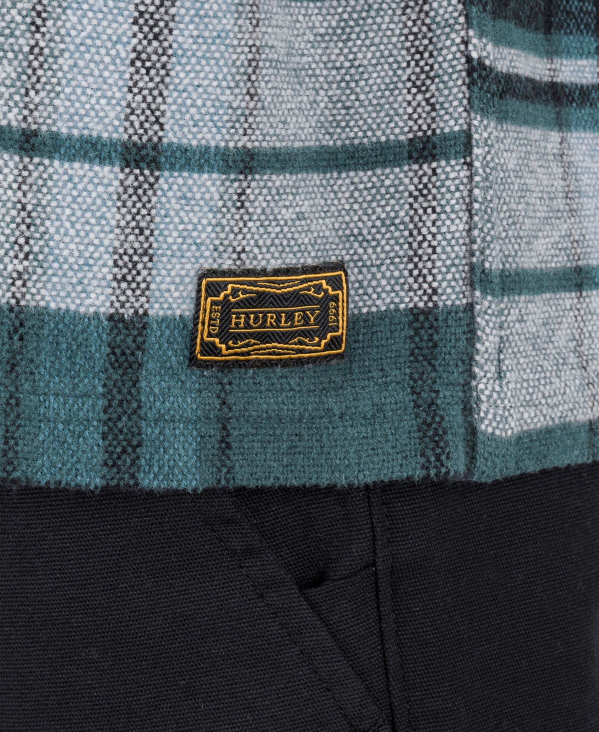 Hurley Men's Santa Cruz Seaside Flannel Long Sleeve Shirt