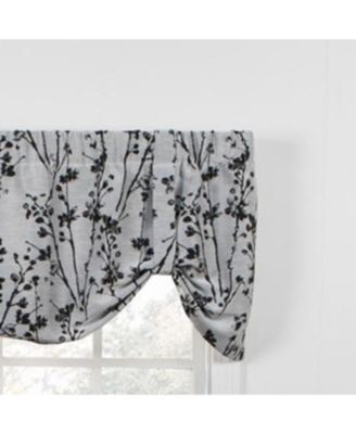 Meadow High Quality Room Darkening Solid Natural Color Lined Tie-Up Window Valance - 50 x22", Chrome