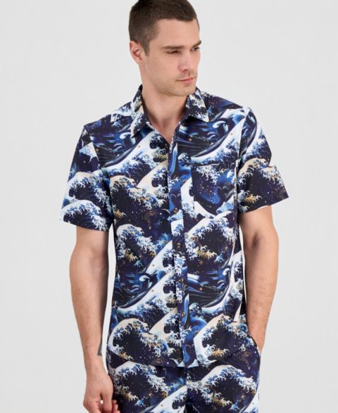 Мужская рубашка Paisley & Gray Gilby Swim Shirt, цвет: Great Wave