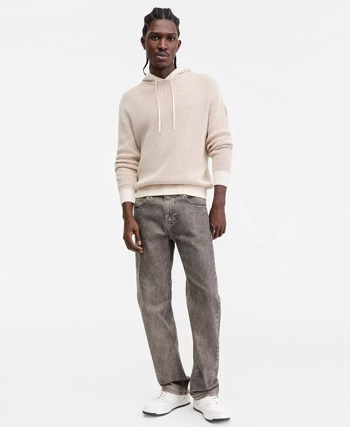 Men's Waffle Hoodie Sweater - thumbnail 2