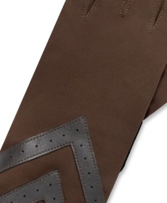 Women's Spandex Touchscreen Gloves with Chevron Detail