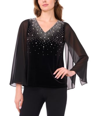 MSK - Women's V-Neck Long-Sleeve Knit Top