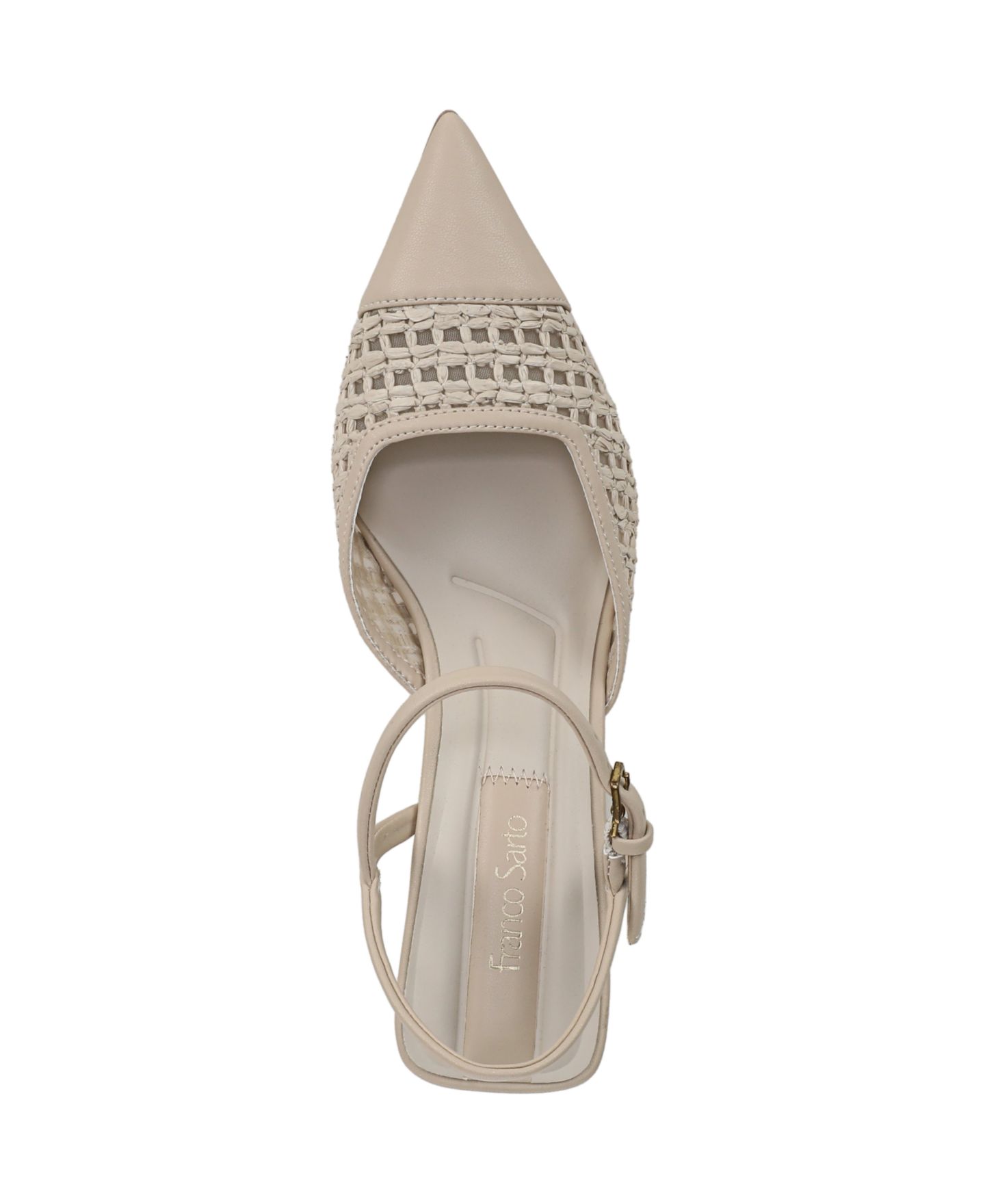 Женские туфли Franco Sarto Cherie Pointed Toe Strappy Pumps, цвет: Алебастровая искусственная кожа — фото 4