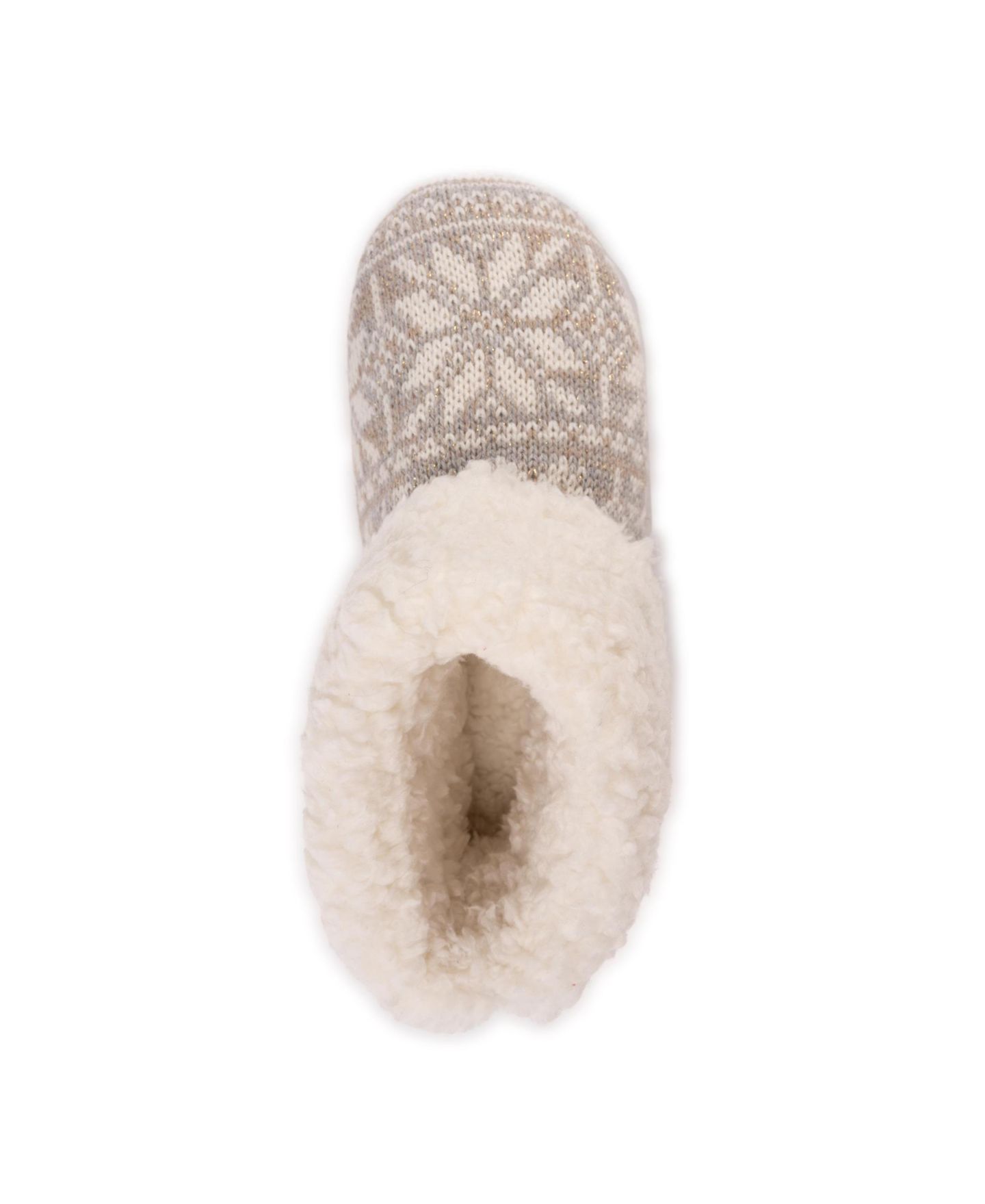 Женские тапочки MUK LUKS Melinda Cuff Boot Faux-Fur, цвет: Серый — фото 6