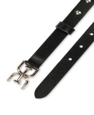 Women's Ultra Skinny Double-E Logo Plaque Belt