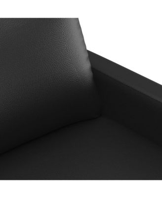 2-Seater Sofa Black 47.2" Faux Leather
