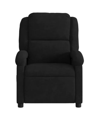 Massage Recliner Chair Black Velvet, metal, plywood Single