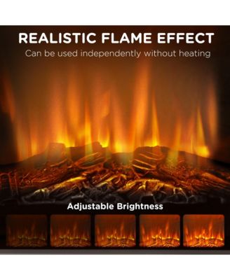 26" Freesding Electric Fireplace Heater with Mantel,
