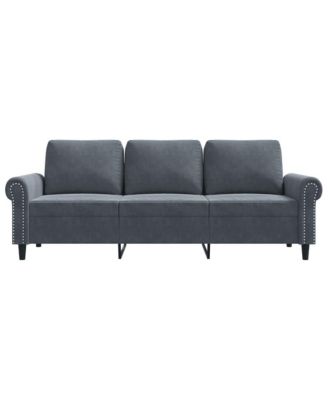3-Seater Sofa Dark Gray 70.9" Velvet