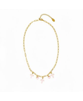 Cross & Heart Charm Necklace – Adjustable, Elegant, Lightweight Necklace