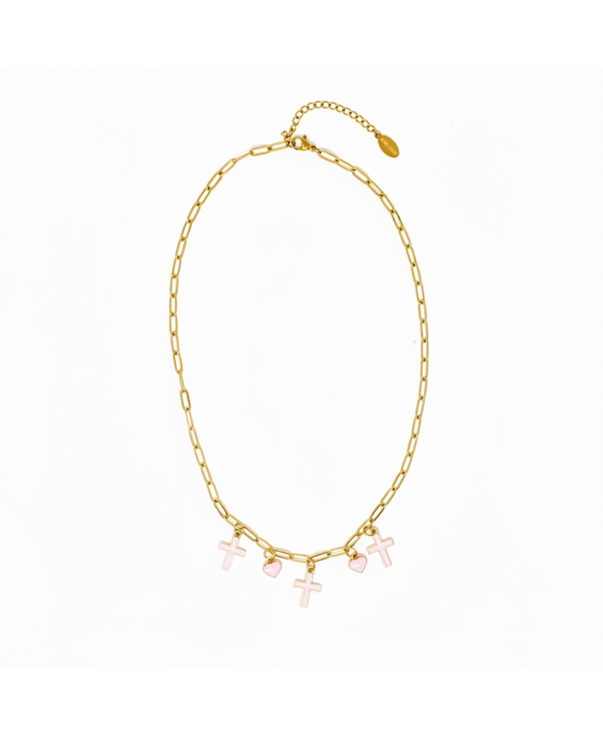 Zomi Gems Cross & Heart Charm Necklace – Adjustable, Elegant, Lightweight Necklace