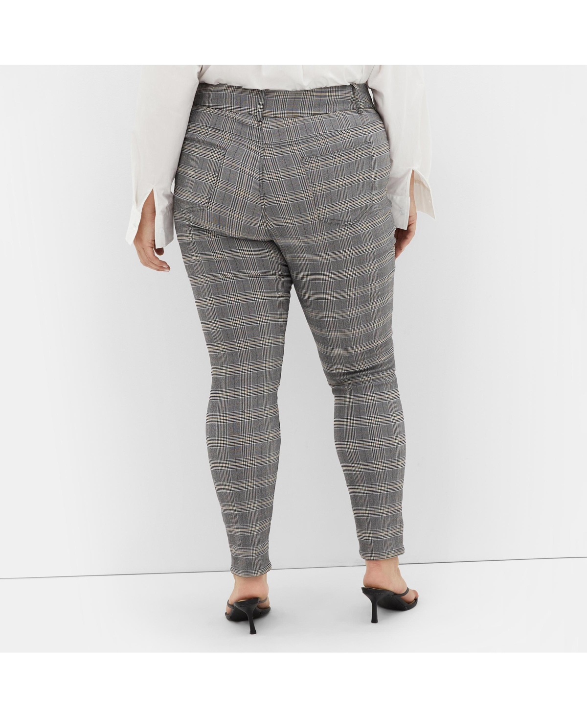 City Chic Women's Plus Bengaline Check Pant