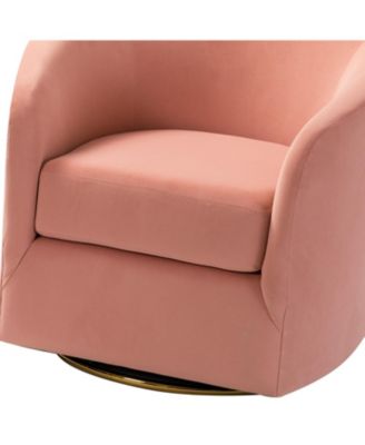 Swivel Accent Chair with Gold Metal Base for Living Room Nursery