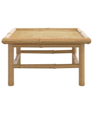 Garden Table Natural Bamboo Bamboo 25.6x21.7x11.8 in Tough