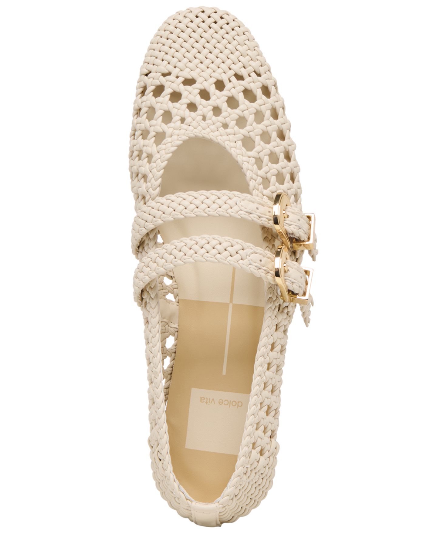 Женские плетёные туфли Мэри Джейн Dolce Vita Baylee с двойным ремешком, цвет: Creme Woven — фото 4