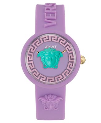 Kids Medusa Pop Purple Silicone Strap Watch 32mm