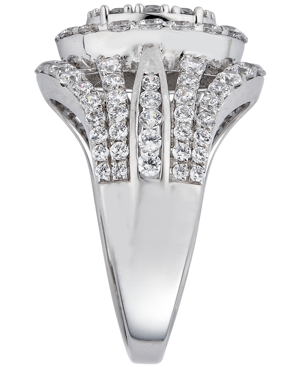 Macy's Diamond Cluster Oval Shape Ring (2 ct. t.w.) in 14k White Gold