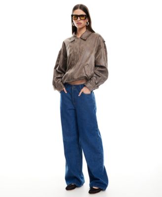 Women's Kenny Oxford Collared Bomber Jacket