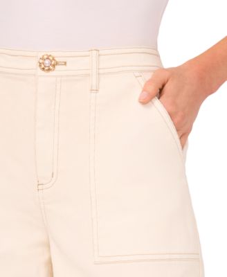 Women's Wide Leg Patch Pocket Jeans