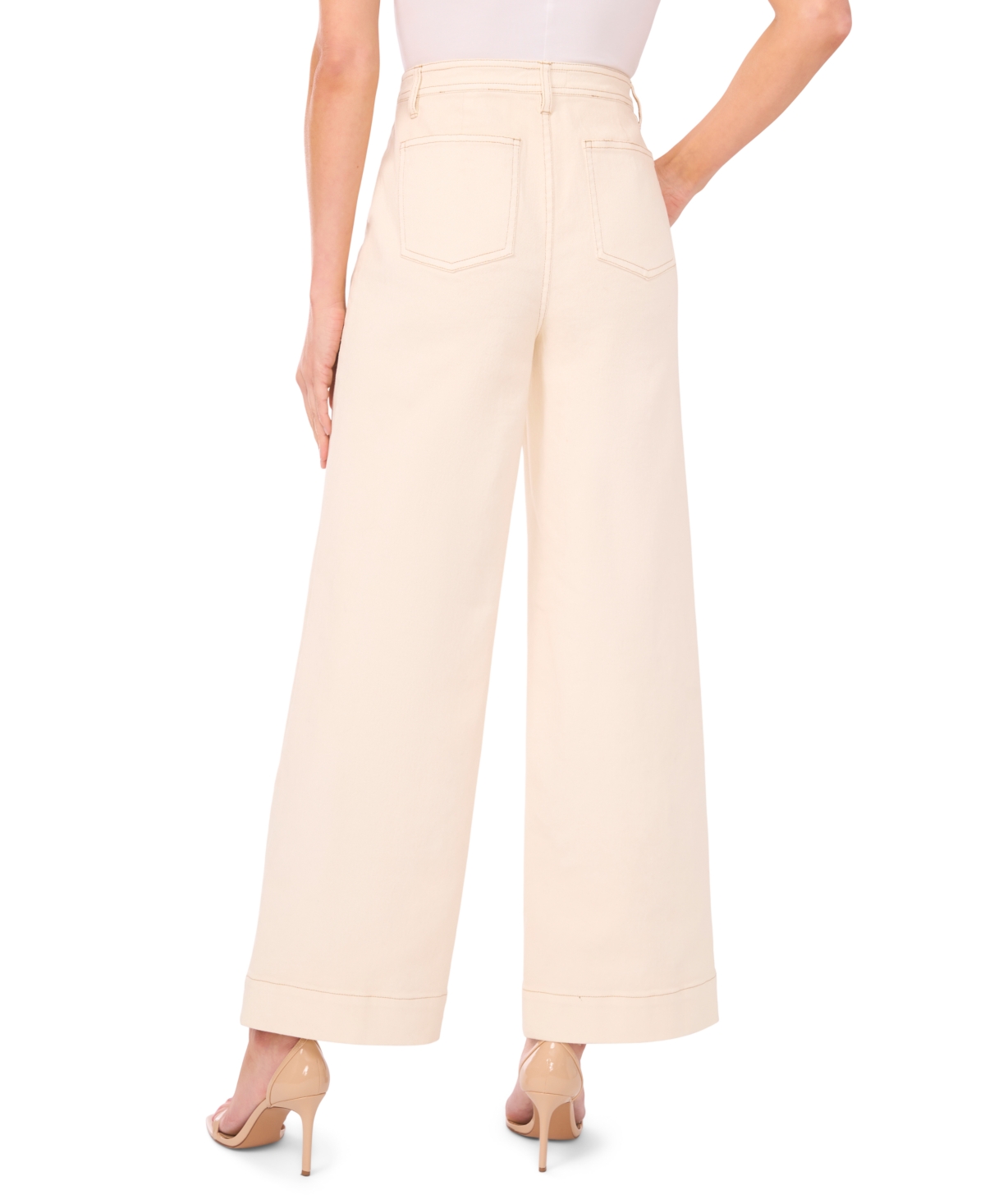 Cece Wide Leg Jeans In White