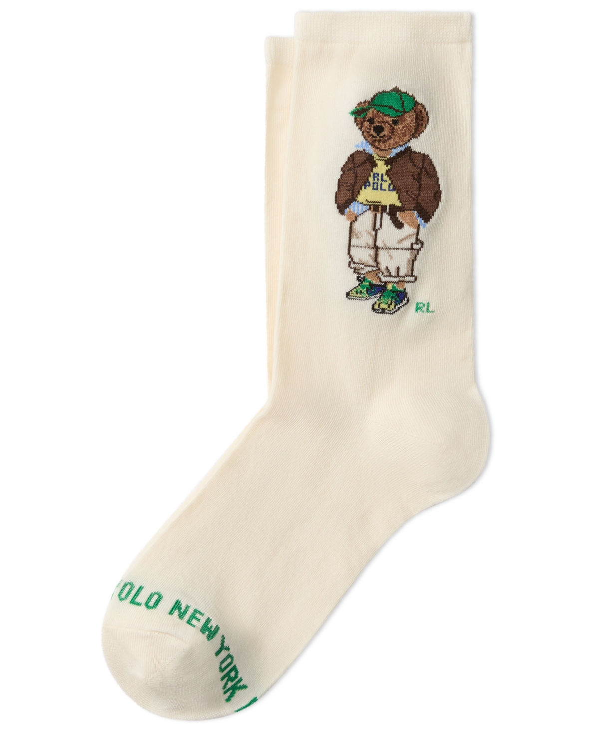Polo Ralph Lauren Women's Pre-fall Bear Crew Socks In White