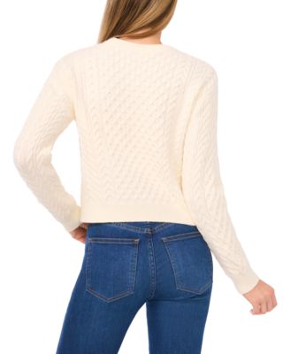 Women's Long-Sleeve Cable-Knit Sweater