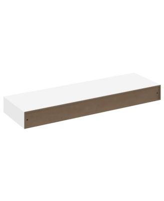 Wall Mounted Shelf Set of 2 White MDF 31.5 in