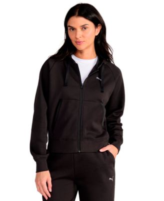 Puma - Women's Elevated Satin Full-Zip Fleece Hoodie