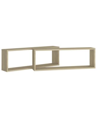 Wall Shelf Set of 2 Sonoma oak Engineered wood