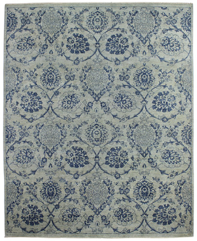 Macy's Fine Rug Gallery, One of a Kind, Manali B600165 Grey 8'1'' x 9'11'' Hand-Knotted Rug