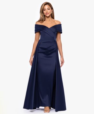 Women's Sweetheart Neck Double Collar Draped Long Dress