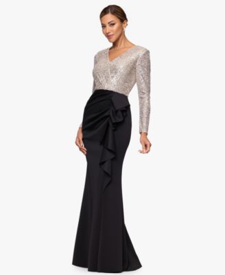 Women's V-Neck Sequin Long Dress