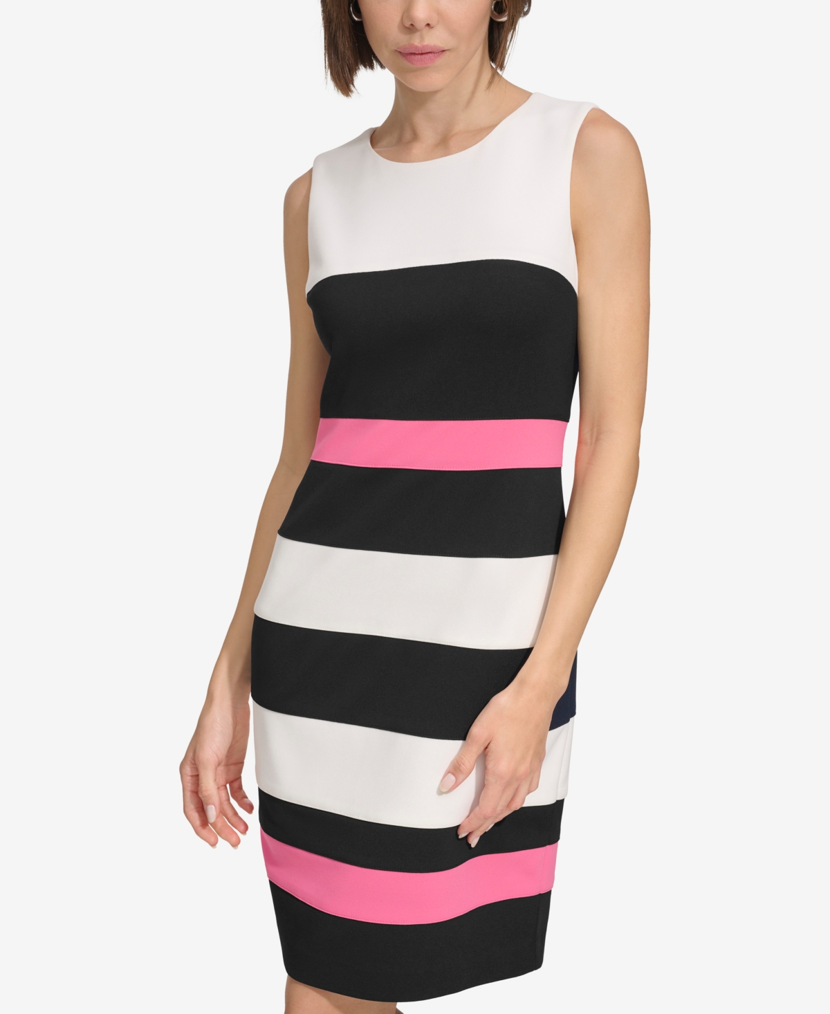 Tommy Hilfiger Colorblock Sheath Dress In Multi