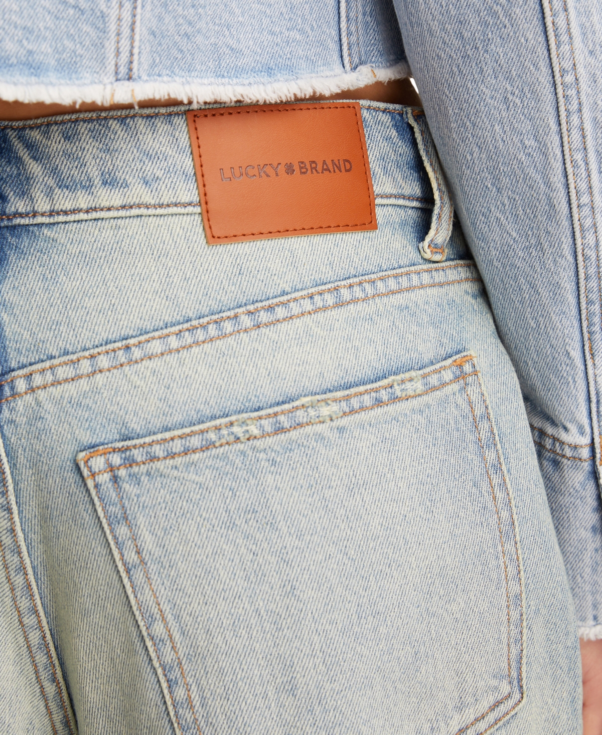 Lucky Brand Barrel Wide Leg Jeans In Brown