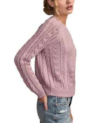 Women's Pointelle Crewneck Sweater