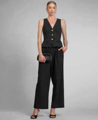 RACHEL Rachel Roy - Women's Annie Peplum V-Neck Jumpsuit