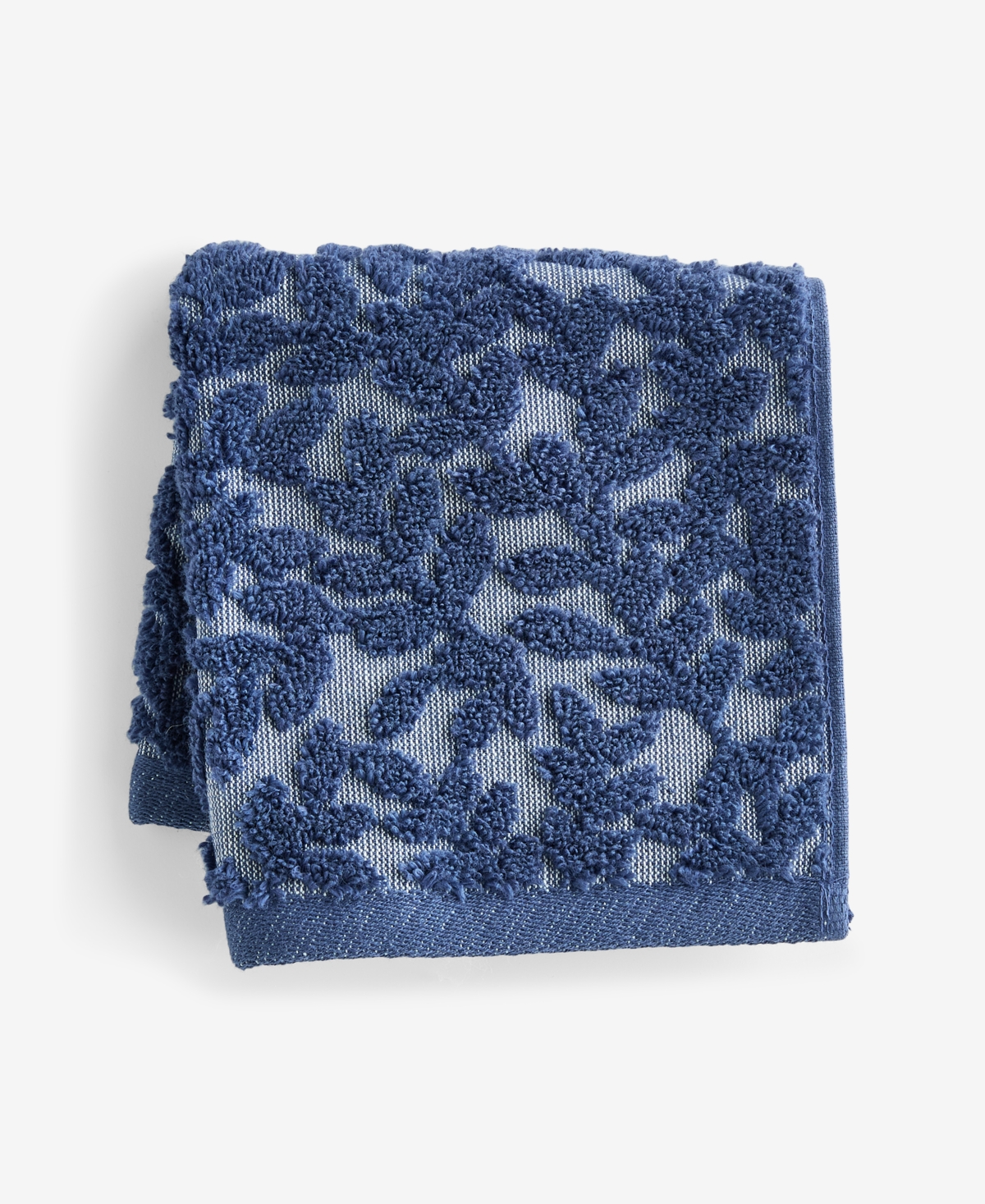 Charter Club Signature Boxwood Washcloth, 13" X 13", Exclusively At Macy's In Blue