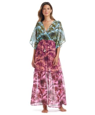 Women's Lotus Printed Cover-Up Dress