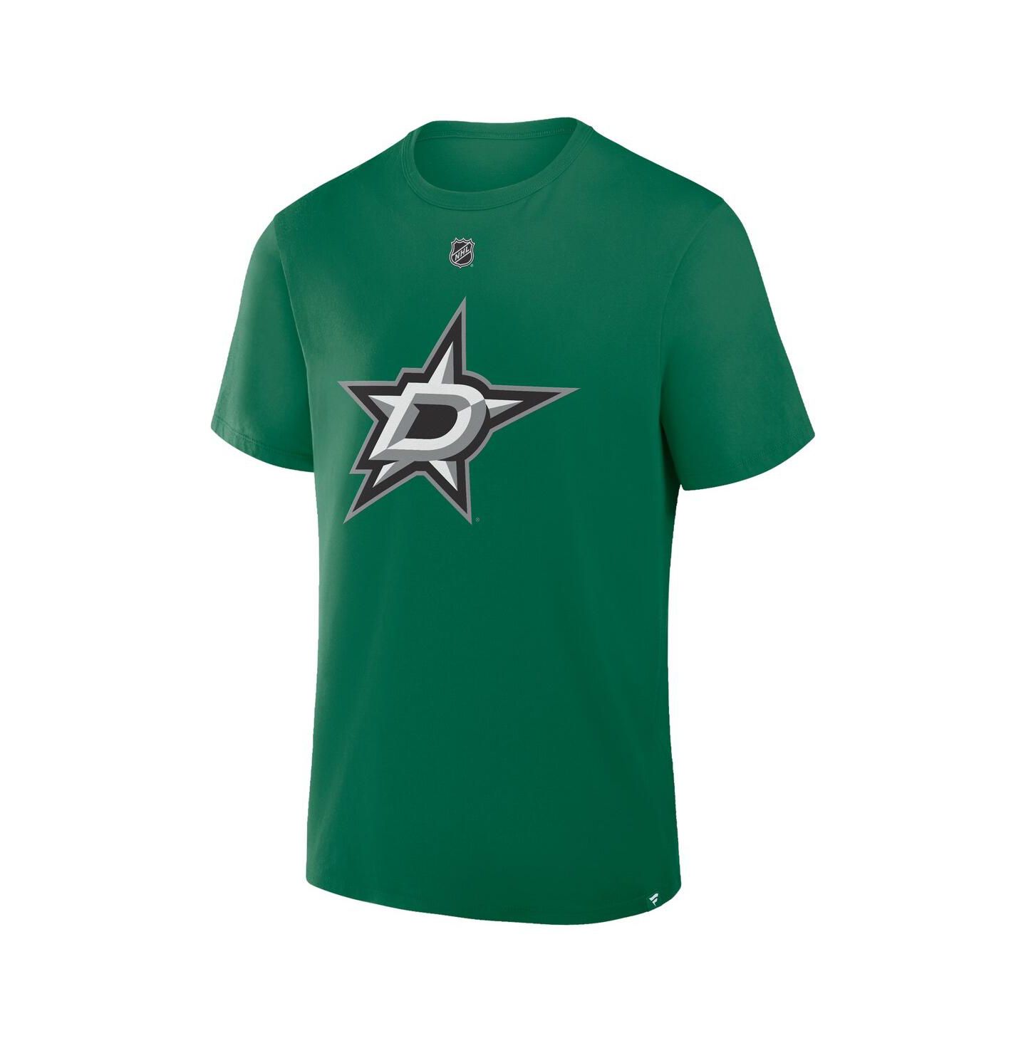Мужская футболка Fanatics Jason Robertson Kelly Green Dallas Stars Authentic Stack Name & Number — фото 3