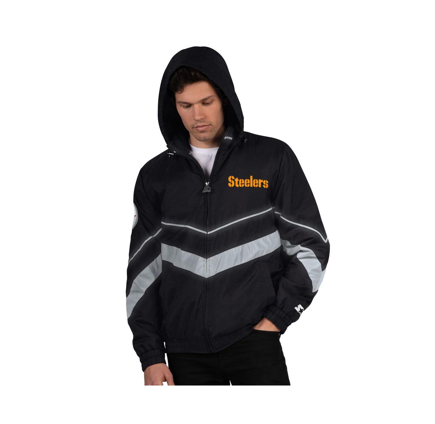 Men's Black/Gold Pittsburgh Steelers Thursday Night Gridiron Full-Zip Jacket