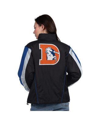 Women's Black/Navy Denver Broncos Thursday Night Gridiron Half-Zip Jacket