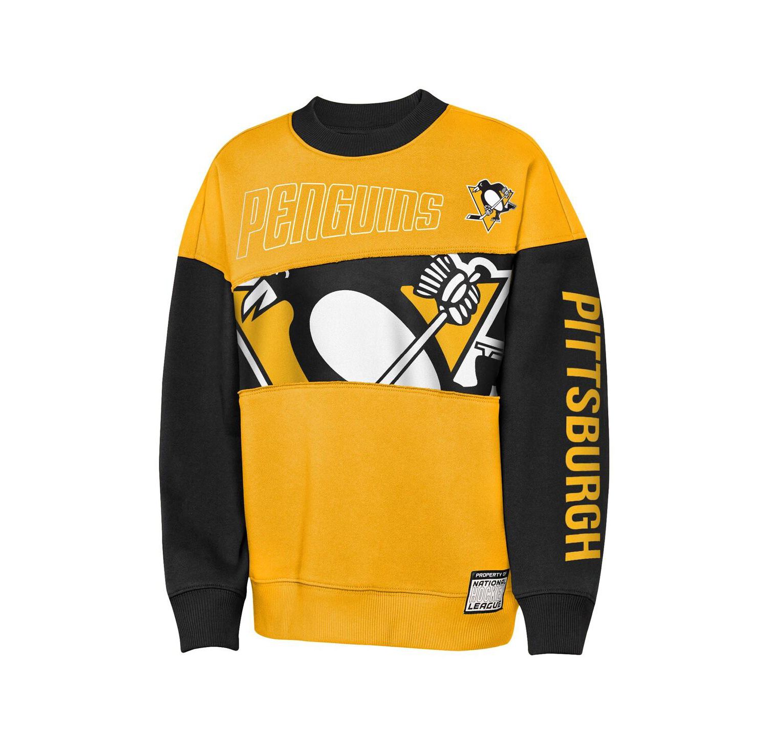 Big Boys and Girls Gold/Black Pittsburgh Penguins Impact Player Sweatshirt