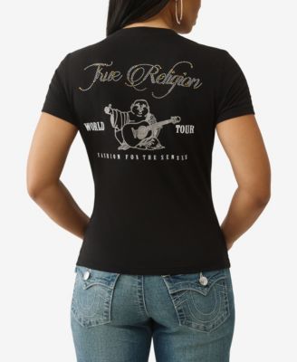 Women's Crystal Buddha V Neck T-Shirt