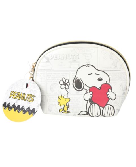 Сумки Peanuts Snoopy Cosmetic Set, Zip Pouch, Comic Print, цвет: Прозрачный / Серебряный