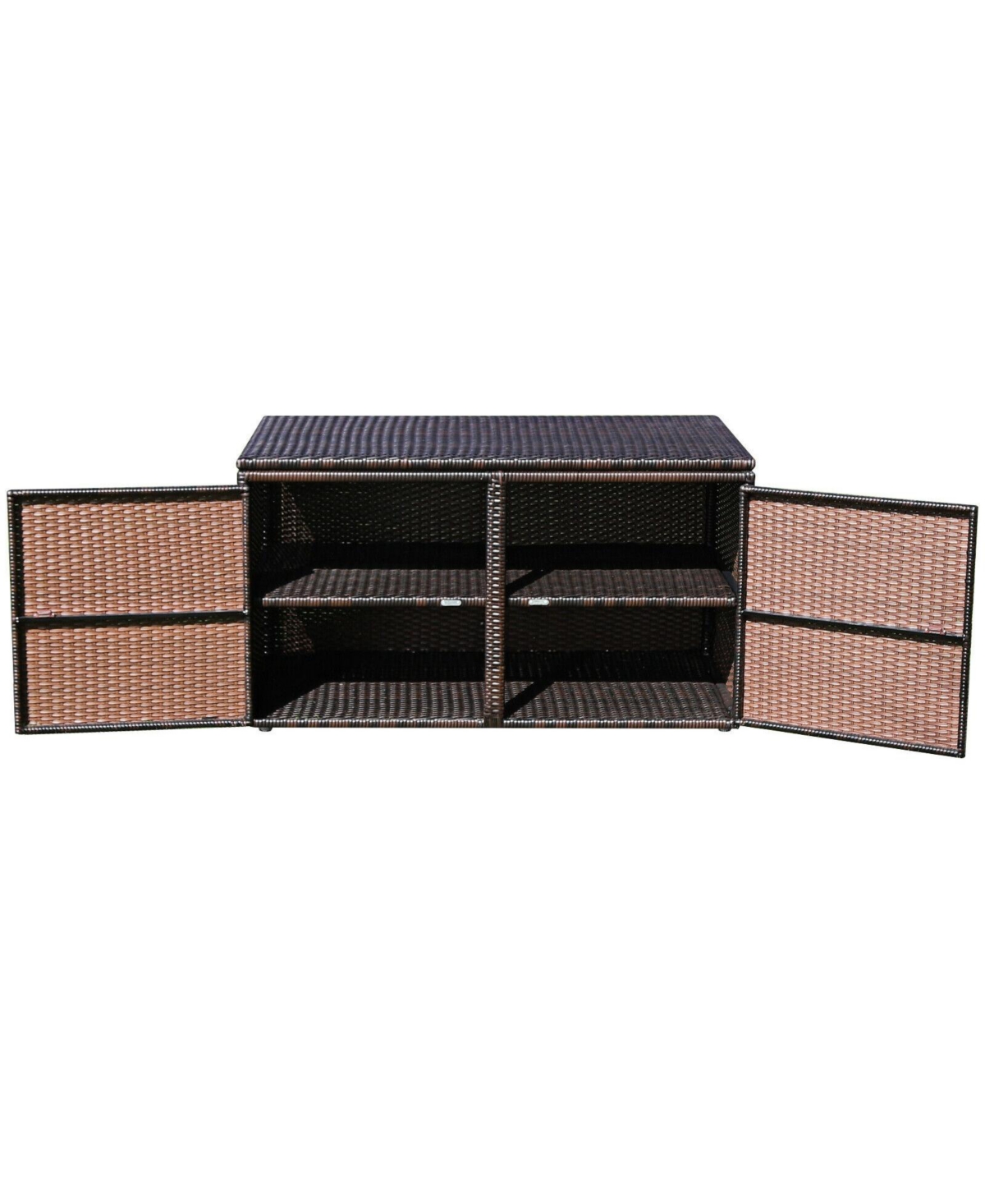 Sugift 88 Gallon Garden Patio Rattan Storage Container Box