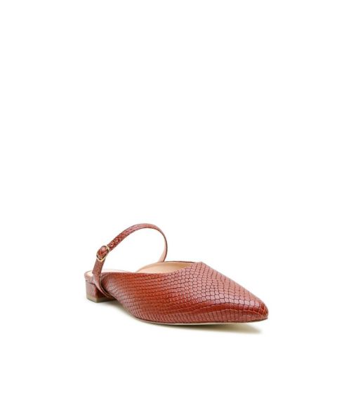 Женские сандалии Alterre Brown Snake Twiggy Customizable Point Slide, цвет: Коричневый змеиный
