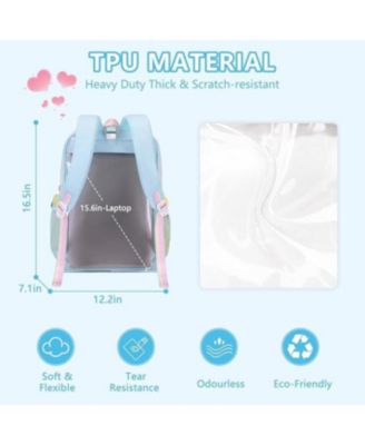 Clear Backpack for School Girls, Heavy Duty TPU Transparent Backpack Stadium Events Approved, Clear Bookbag