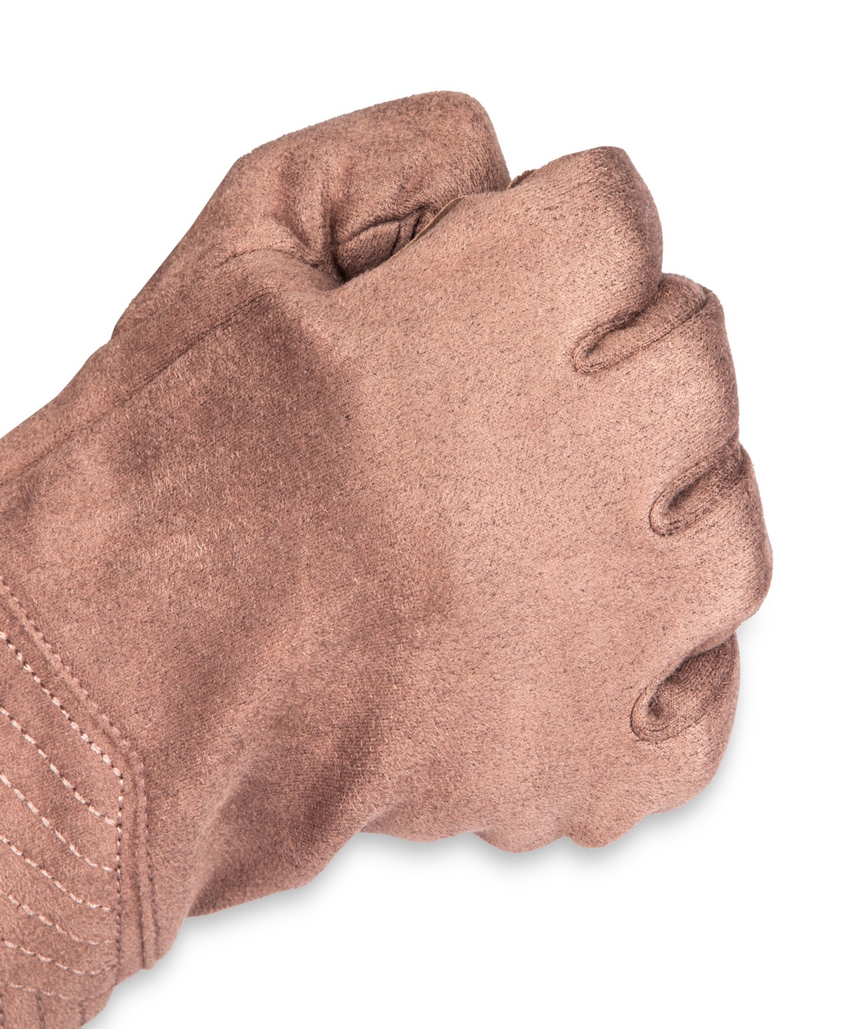 Isotoner Women's Water Repellent Stretch Microsuede Gloves With Quilted Chevron Wrist In Pink