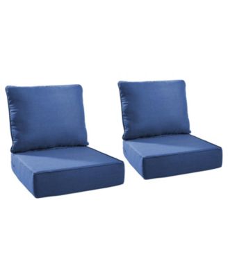 PlushCore 24 in. x 24 in. x 6 in. Olefin 4-Piece Deep Seating Outdoor Lounge Chair Sofa Cushion